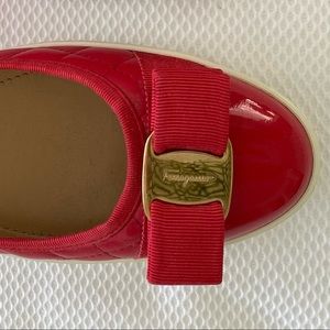 Flirty, Firey Ferragamo Flats! Red Rufina Sneakers Size 7